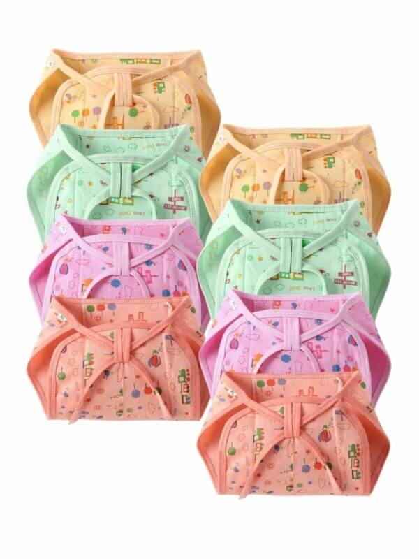 Baby Cloth Diapers Triple Layer Cotton Cloth Magic Train Printed Nappies Washable Reusable Langot