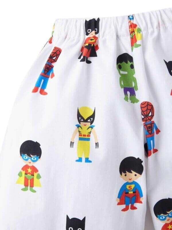 Kids Sleepsuit for Baby Boy’s and Girl’s Topwear and Pajamas Set Long Sleeve Sleepwear Baby Clothing Sets - White Superhero Theme - Image 6