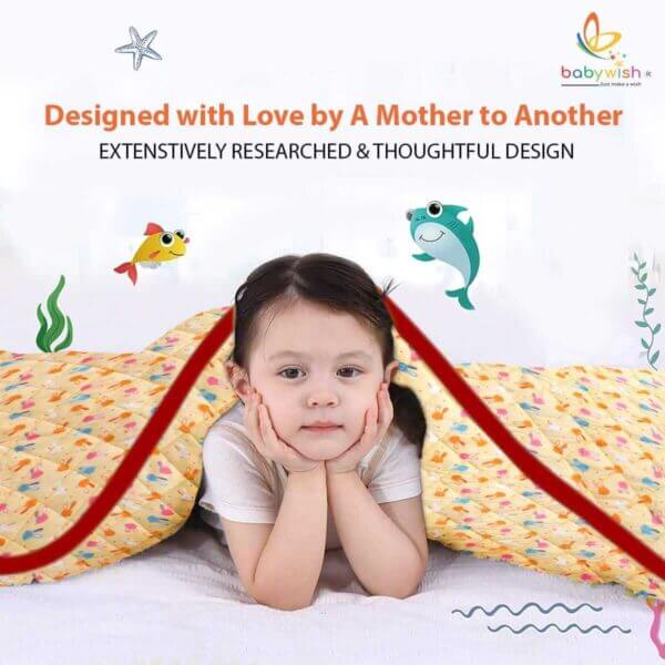 GOTS Certified Organic Cotton Baby Dohar Blanket for Newborn Soft Crib All Seasons Quilt for Microfiber Giftset - Orange Bunny Print - Image 2