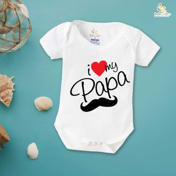 Fathers Day Special Baby Outfit Half Sleeve Unisex Multicolor Romper Onesies for Newborn baby