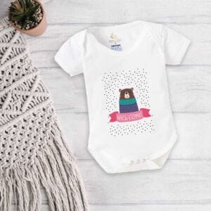 Baby First Birthday Celebrations Romper Clothes Baby Newborn Bodysuits Outfit Envelop Neck Half Sleeve Unisex Onesies "Welcome Beer Print"