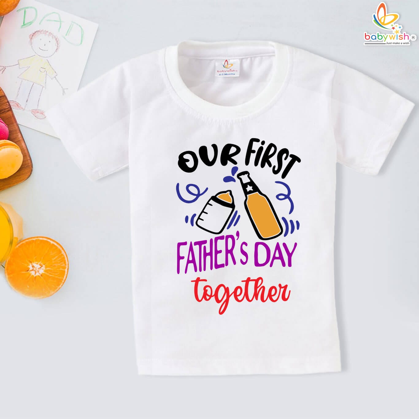 Our First Father’s Day Together baby t-shirt – cute gift from baby to dad by Babywish