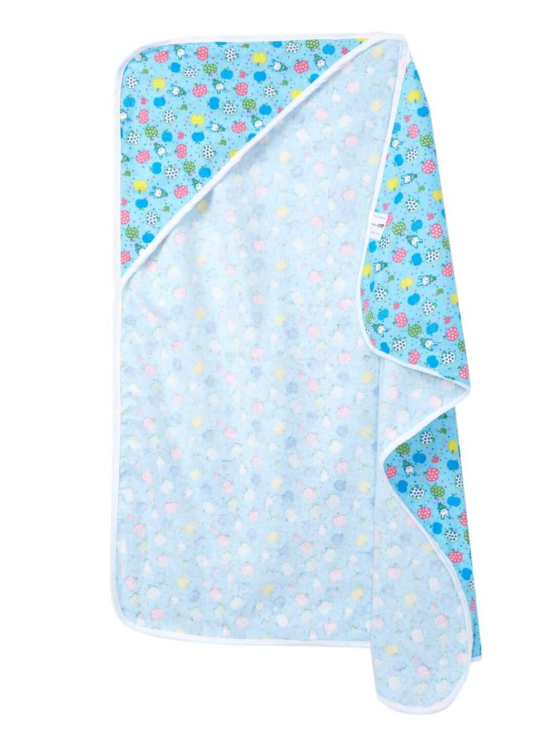 Baby Flannel Hooded Towels for Newborn – Soft & Absorbent Fruits Printed Bath Towel for Boys and Girls, Infant Hooded Towel for Comfortable Bath Time