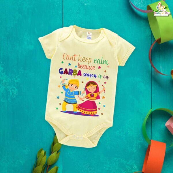 Babywish Baby Navratri Romper Bodysuit My First Dussehra Garba Season is On - Image 2