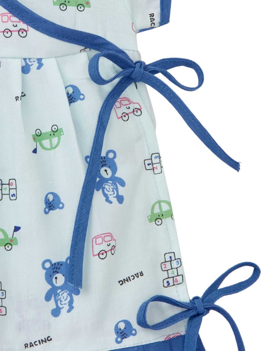 Babywish Baby Girl Cotton Frock Newborn Girl Knee Length Sleeveless Dress Beer Theme Printed - Image 4