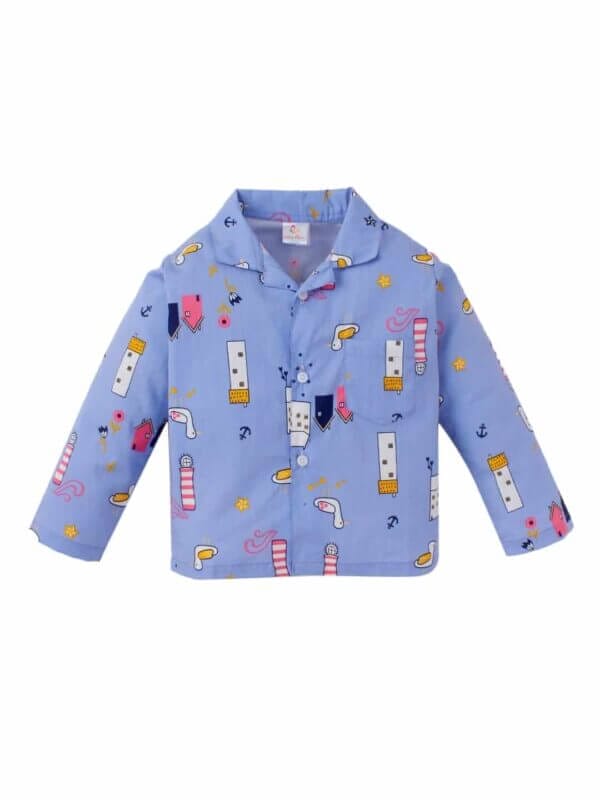 Kids Sleepsuit for Baby Boy’s and Girl’s Topwear and Pajamas Set Long Sleeve Sleepwear Baby Clothing Sets - Purple Swan Print - Image 2