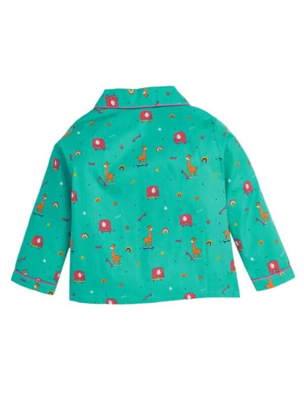 Kids Sleepsuit for Baby Boy’s and Girl’s Topwear and Pajamas Set Long Sleeve Sleepwear Baby Clothing Sets - Giraffe Print - Image 3