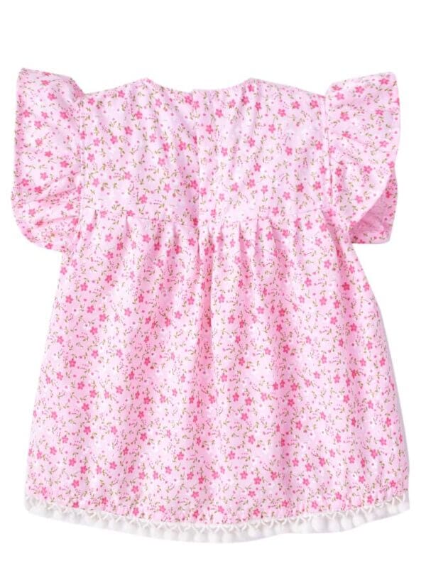 Babywish Baby Girl Cotton Frock Newborn Girl Knee Length Sleeveless Dress Floral Theme Printed - Image 6