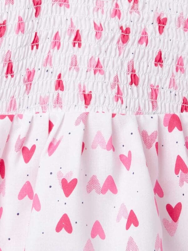 Babywish Baby Girl Cotton Frock Newborn Girl Knee Length Sleeveless Dress Heart Theme Printed - Image 10