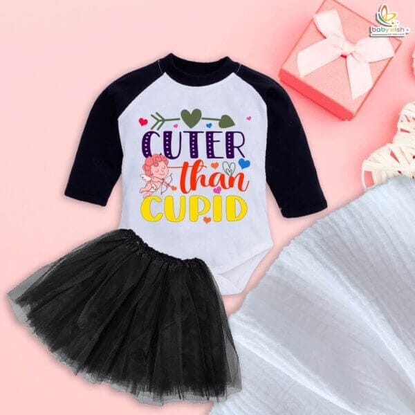 Babywish Newborn girls tutu skirt Full Sleeve romper Valentine Day print onesies bodysuits for baby 0 to 12 months - Image 2