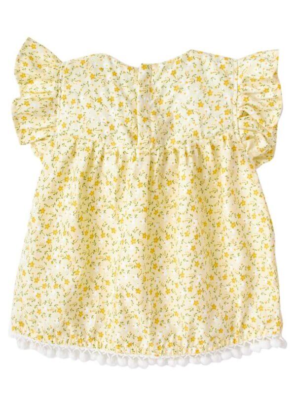Babywish Baby Girl Cotton Frock Newborn Girl Knee Length Sleeveless Dress Floral Theme Printed - Image 3