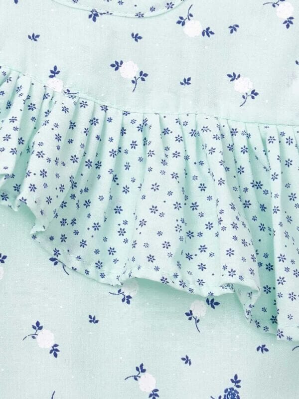 Babywish Baby Girl Cotton Frock Newborn Girl Knee Length Sleeveless Dress Floral Theme Printed - Image 3