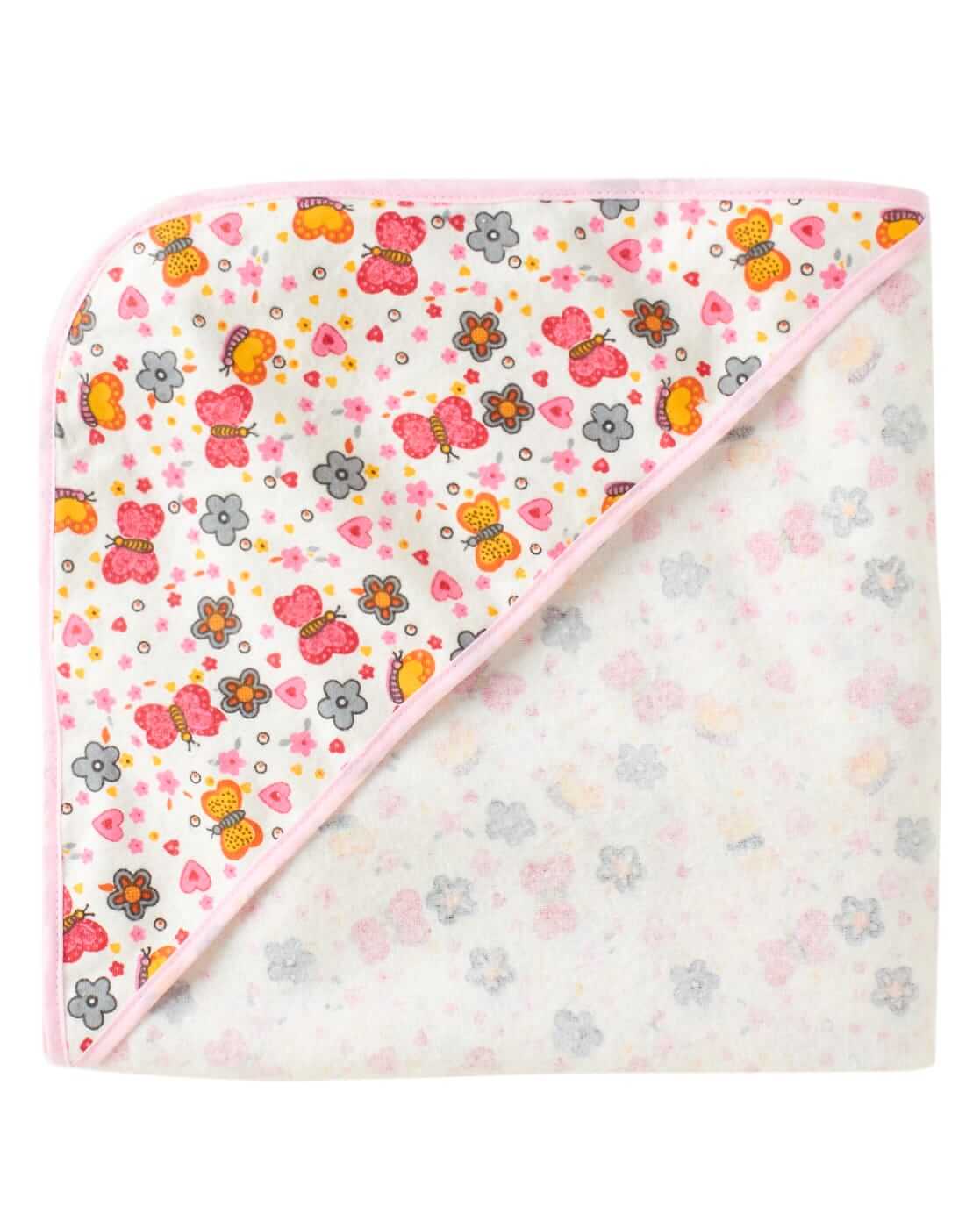Baby Flannel hooded towels for new born Butterfly Printed Bath Towel for Boys and Girls Infants kids towel