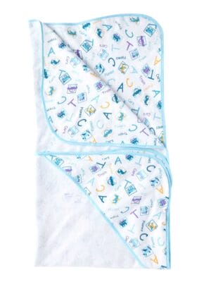 Baby Flannel hooded towels for new born Alphabets Printed Bath Towel for Boys and Girls Infants kids towel