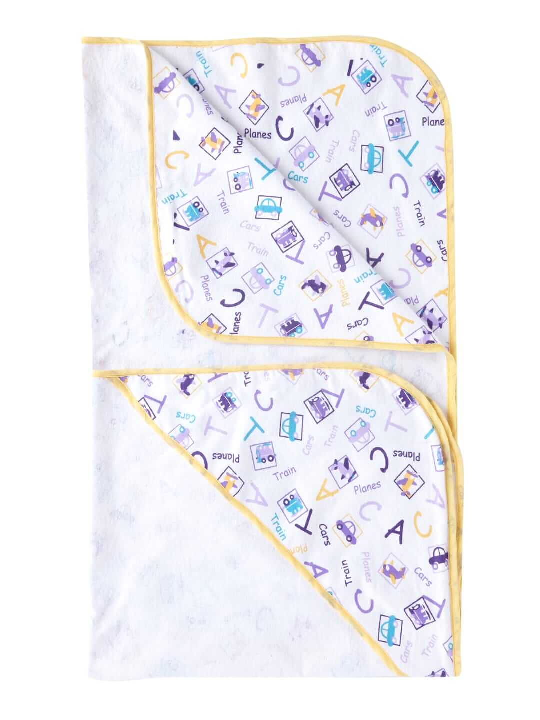 Baby Flannel hooded towels for new born Alphabets Printed Bath Towel for Boys and Girls Infants kids towel