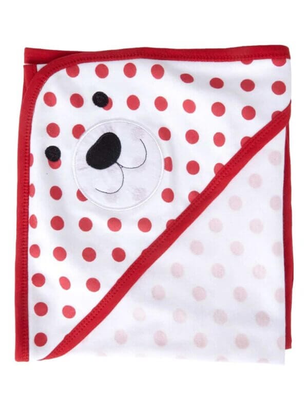 Baby Flannel hooded towels for new born Polka Dot Printed Bath Towel for Boys and Girls Infants kids towel - Image 3