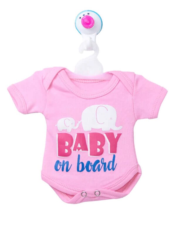 Baby on Board Car Decals Cloth Safety Sign Board with Hanger & Vacuum suction cup - Image 4