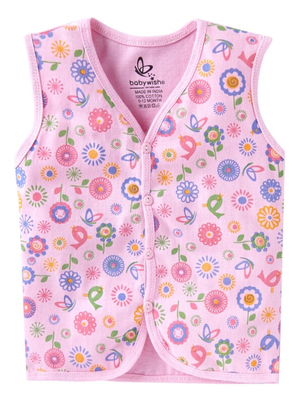 Newborn Baby Jhabla Soft Cotton Sleeveless Vest | Babywish - Image 2