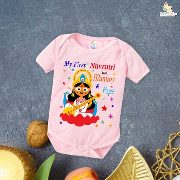 Babywish Baby Navratri Romper Bodysuit My First Dussehra First Navratri - Image 3