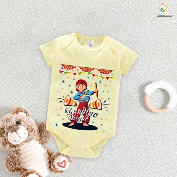 Babywish Baby Navratri Romper Bodysuit My First Dussehra Dandiya Night in Navratri - Image 2