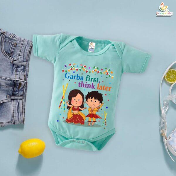 Babywish Baby Navratri Romper Bodysuit My First Dussehra Garba First Think Later - Image 4
