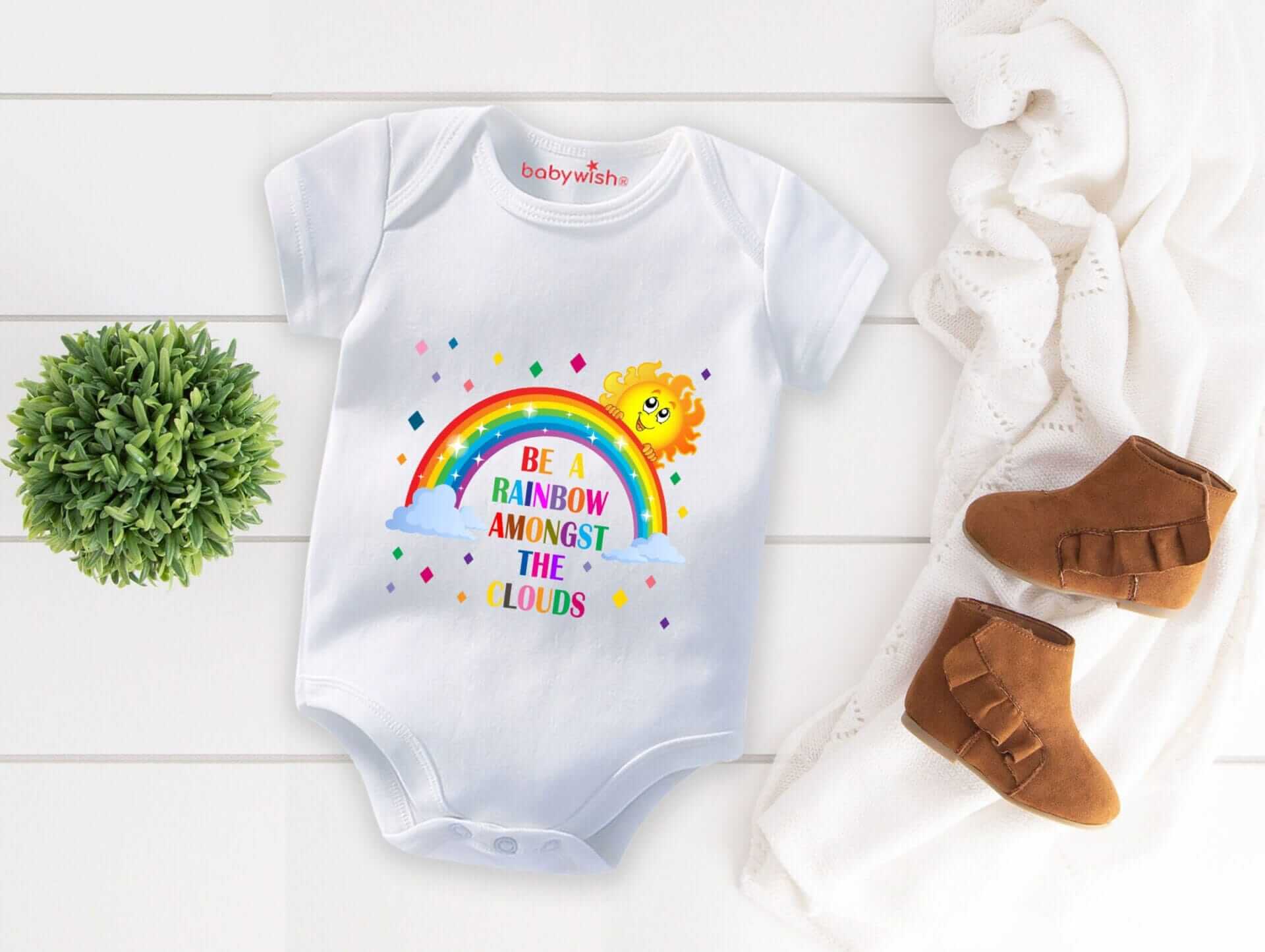 Baby Newborn Monsoon Bodysuits Romper Half Sleeve Envelope Neck Onesies Rainfall Outfit – Soft, Breathable, and Comfortable Baby Clothes for 0-12 Months