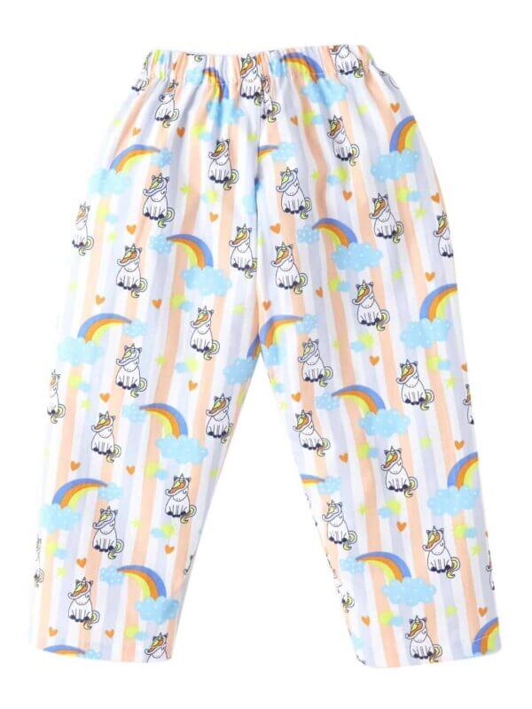 Kids Sleepsuit for Baby Boy’s and Girl’s Topwear and Pajamas Set Long Sleeve Sleepwear Baby Clothing Sets - Cloud Rainbow - Image 5