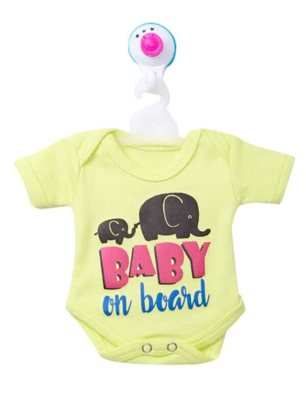 Baby on Board Car Decals Cloth Safety Sign Board with Hanger & Vacuum suction cup - Image 2