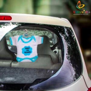 Baby on Board Car Decals Cloth Safety Sign Board with Hanger & Vacuum suction cup