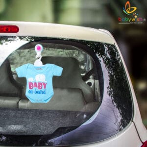 Baby on Board Car Decals Cloth Safety Sign Board with Hanger & Vacuum suction cup