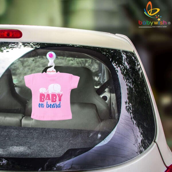 Baby on Board Car Decals Cloth Safety Sign Board with Hanger & Vacuum suction cup