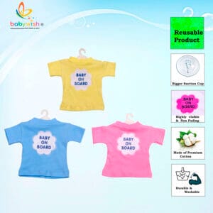 Baby on Board Car Decals Cloth Safety Sign Board with Hanger & Vacuum suction cup