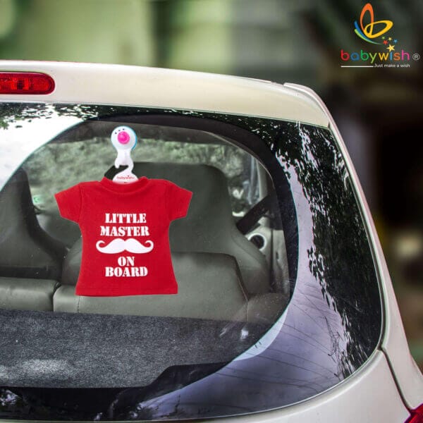 Baby on Board Car Decals Cloth Safety Sign Board with Hanger & Vacuum suction cup