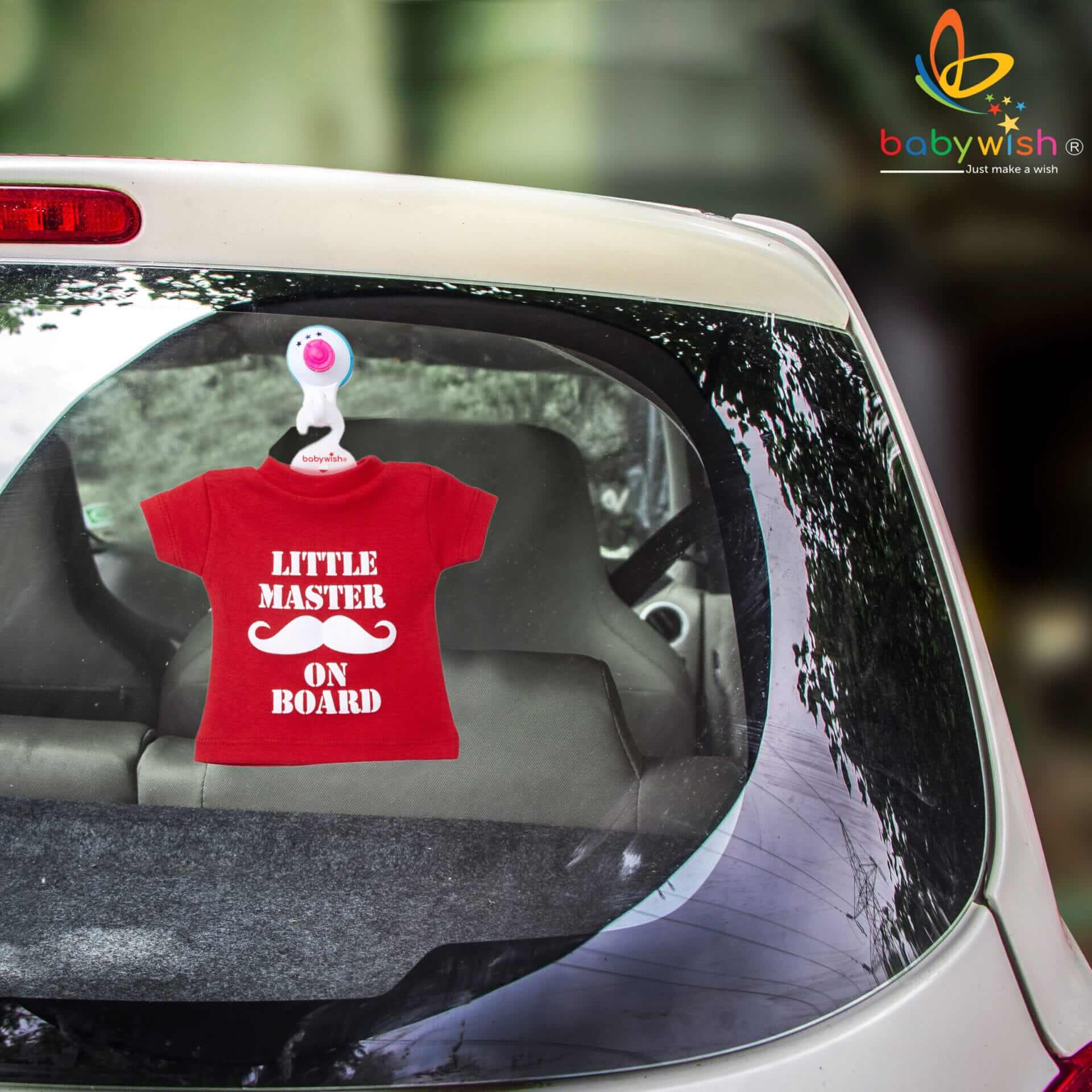 Baby on Board Car Decals Cloth Safety Sign Board with Hanger & Vacuum suction cup