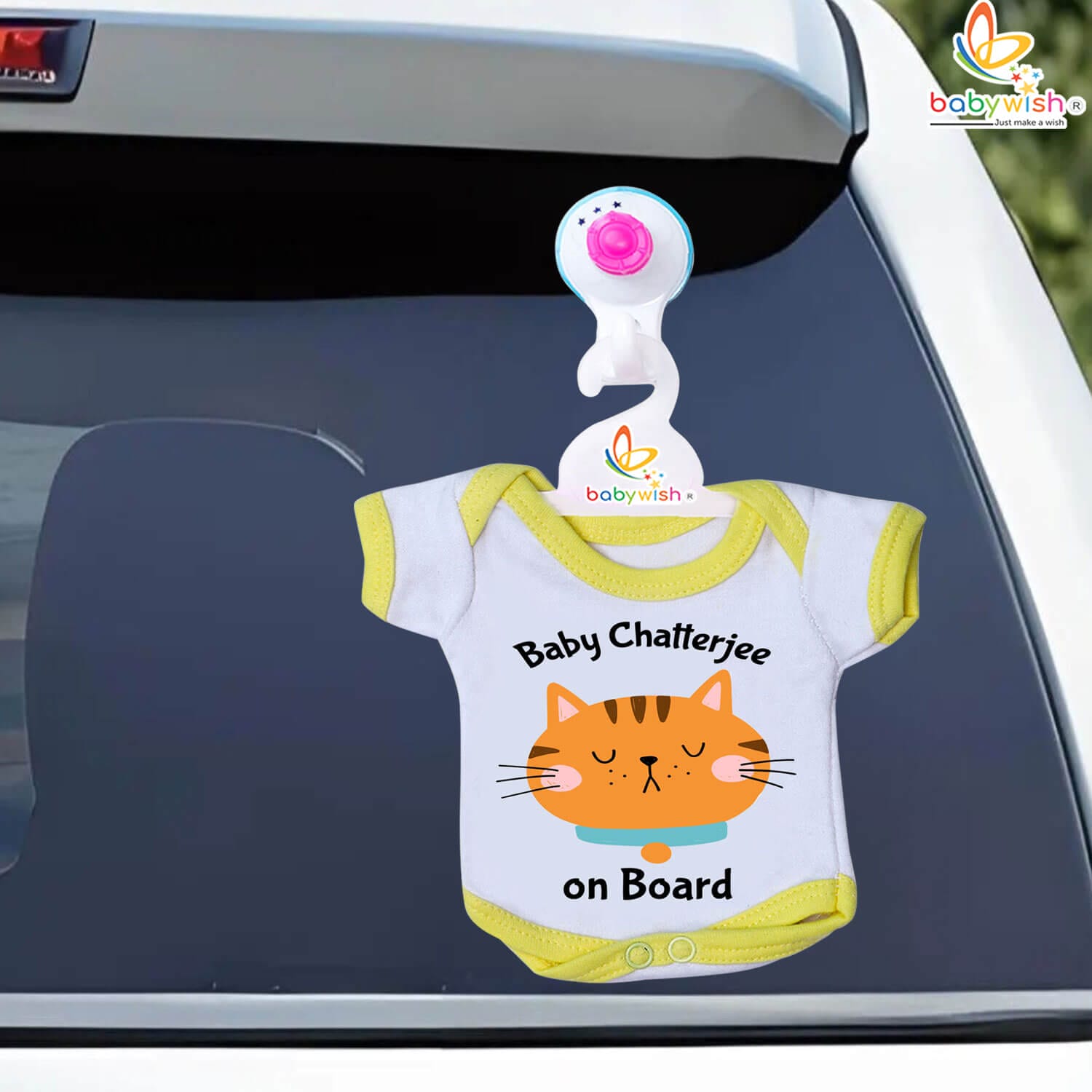 Baby On Board Safety Awareness Romper for Car Travel | Cute Baby Safety Message Outfit for Parents | Trusted Babywear Brand Babywish