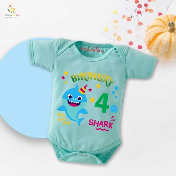 Four month unisex baby romper half sleeve round neck onesie - Image 2