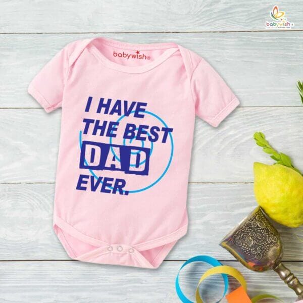 Fathers Day Special Baby Outfit Half Sleeve Unisex Multicolor Romper Onesies for Newborn baby - Image 3