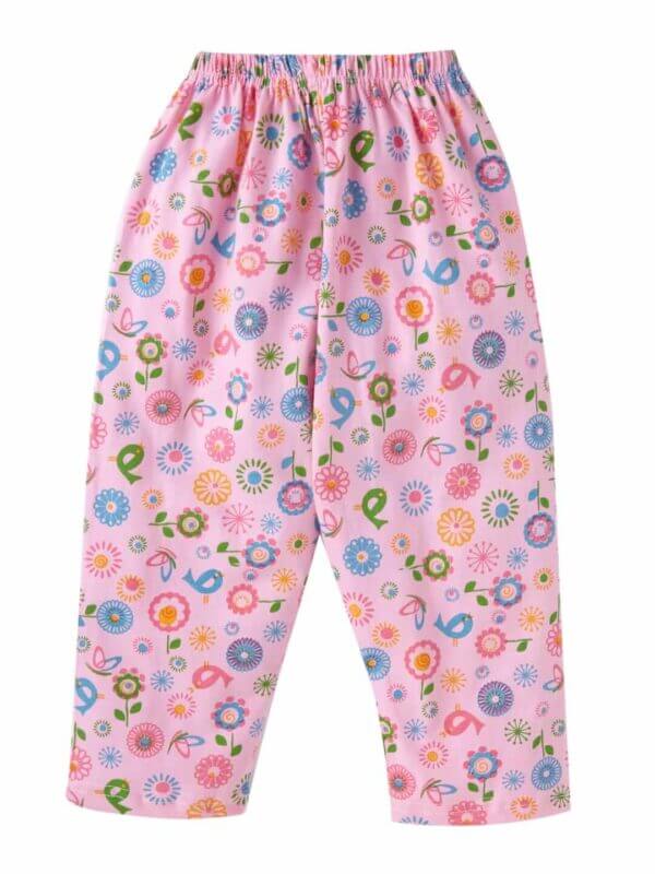 Kids Sleepsuit for Baby Boy’s and Girl’s Topwear and Pajamas Set Long Sleeve Sleepwear Baby Clothing Sets - Floral Theme Pink - Image 4