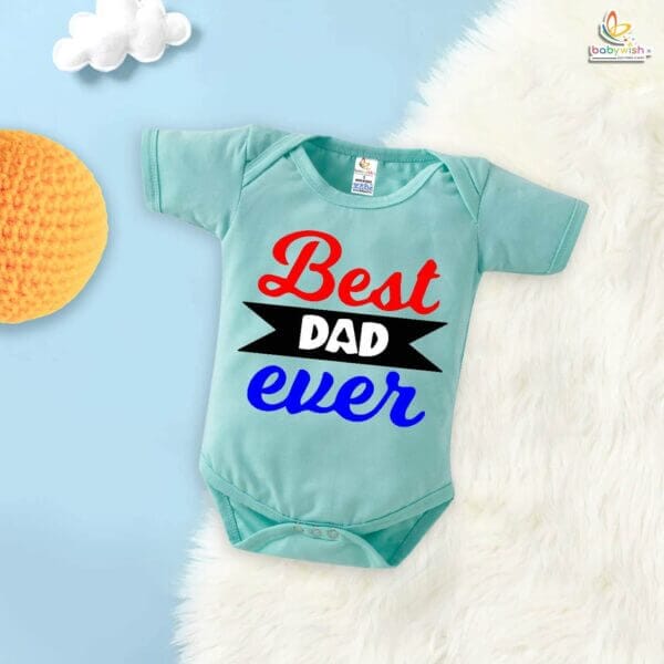 Best Dad Ever Romper – Father & Baby Matching Bodysuit – Cute Baby Clothes for Daddy’s Little One – Soft Cotton Infant Outfit – Babywish - Image 2