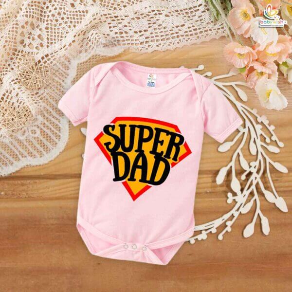 Super Dad Baby Romper – Funny Father's Day Baby Bodysuit | Daddy and Me Outfit, New Dad Gift, Babywish - Image 4