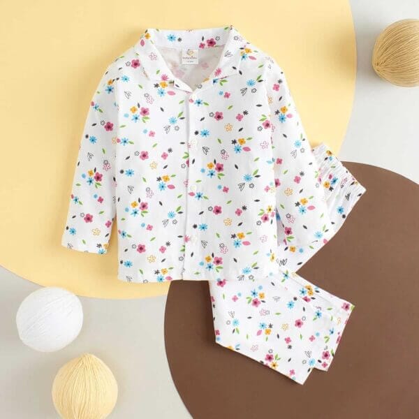 Kids Sleepsuit for Baby Boy’s and Girl’s Topwear and Pajamas Set Long Sleeve Sleepwear Baby Clothing Sets - Flower Hill