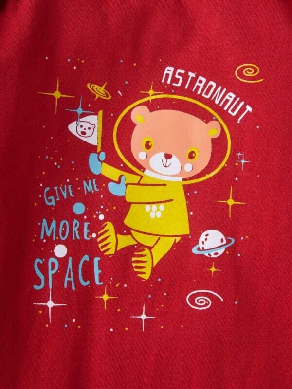 Baby Boy's and Baby Girl’s Bodysuits Cotton Full Sleeve Rompers Onesies for Infant Space Theme Print Set of 2 - Image 4