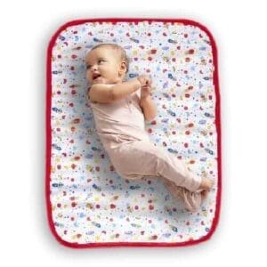 Baby Waterproof Bed Mattress Protector Red Drysheet for Baby Soft Breathable Waterproof Bed Sheet Protector