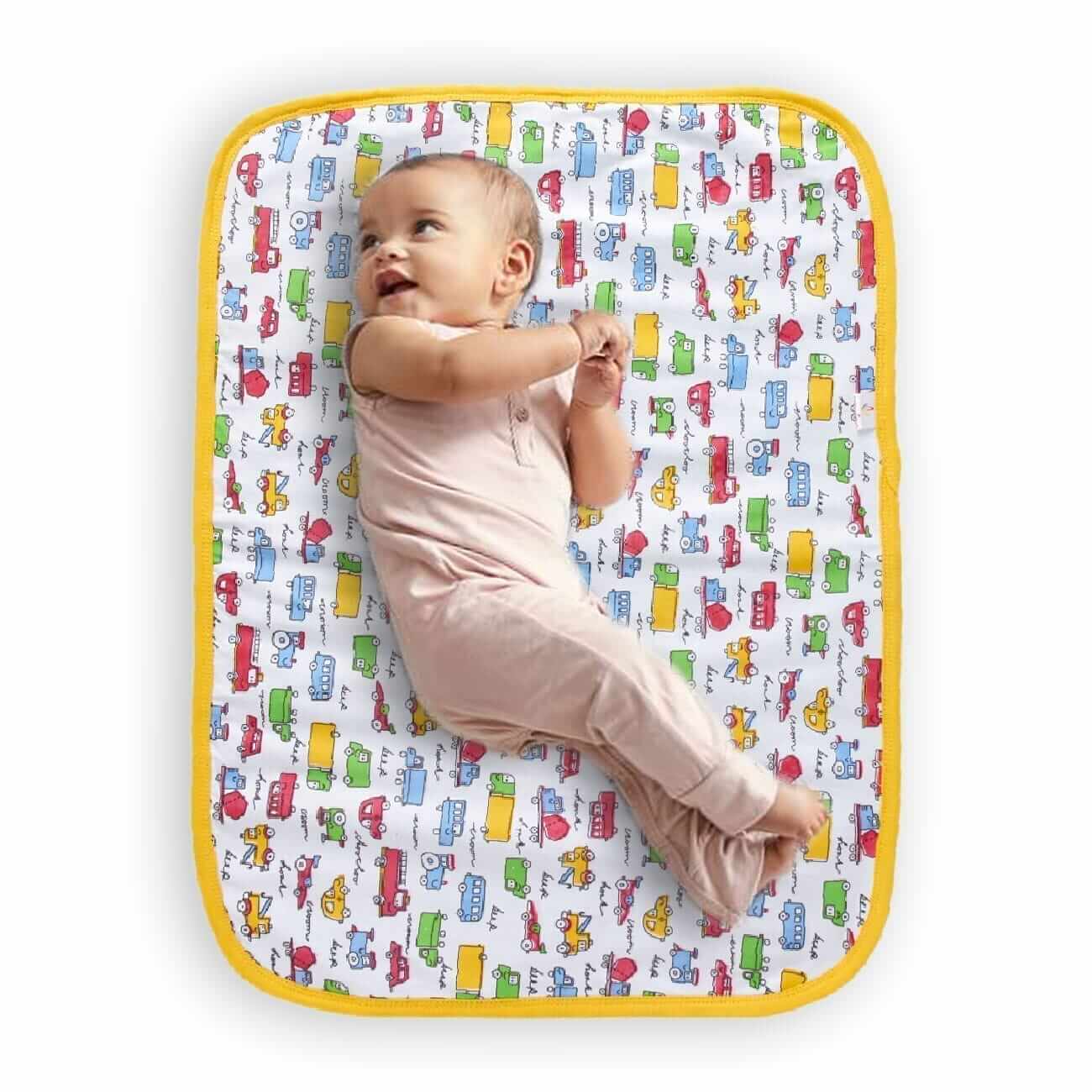 Baby Waterproof Bed Mattress Protector Yellow Drysheet | Soft, Breathable, Waterproof Crib Bed Sheet Protector for Newborns and Toddlers | Hypoallergenic, Easy to Wash