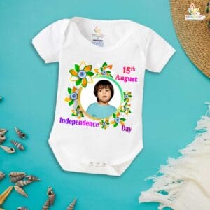 Babywish Independence Day T-Shirt for Boys and Girls 15th August Romper HAPPY INDEPENDENCE DAY