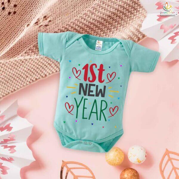 Babywish New Year Romper Clothes My First New Year Bodysuits 1st New Year Heart Printed - Image 2