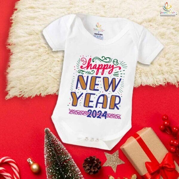Babywish New Year Romper Clothes My First New Year Bodysuits Happy New Year Crackers Rocket - Image 5