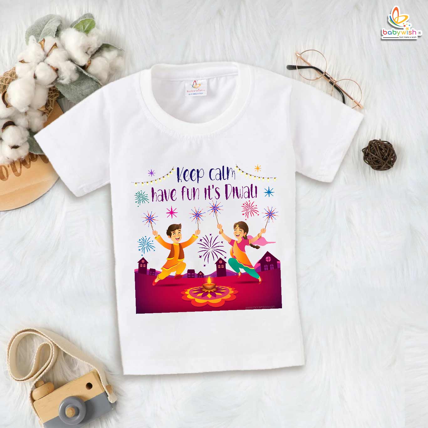Babywish Baby Diwali T-shirt My First Diwali Keep Calm in Diwali
