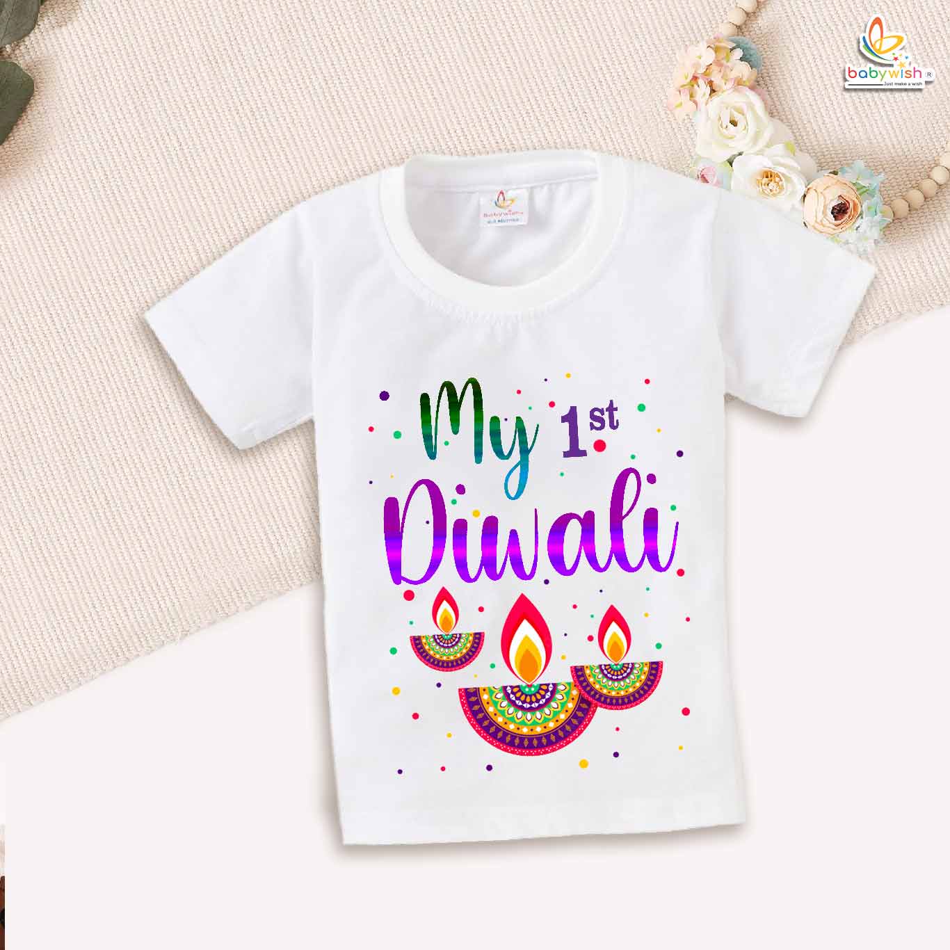 Babywish Baby Diwali T-shirt My First Diwali My 1st Diwali