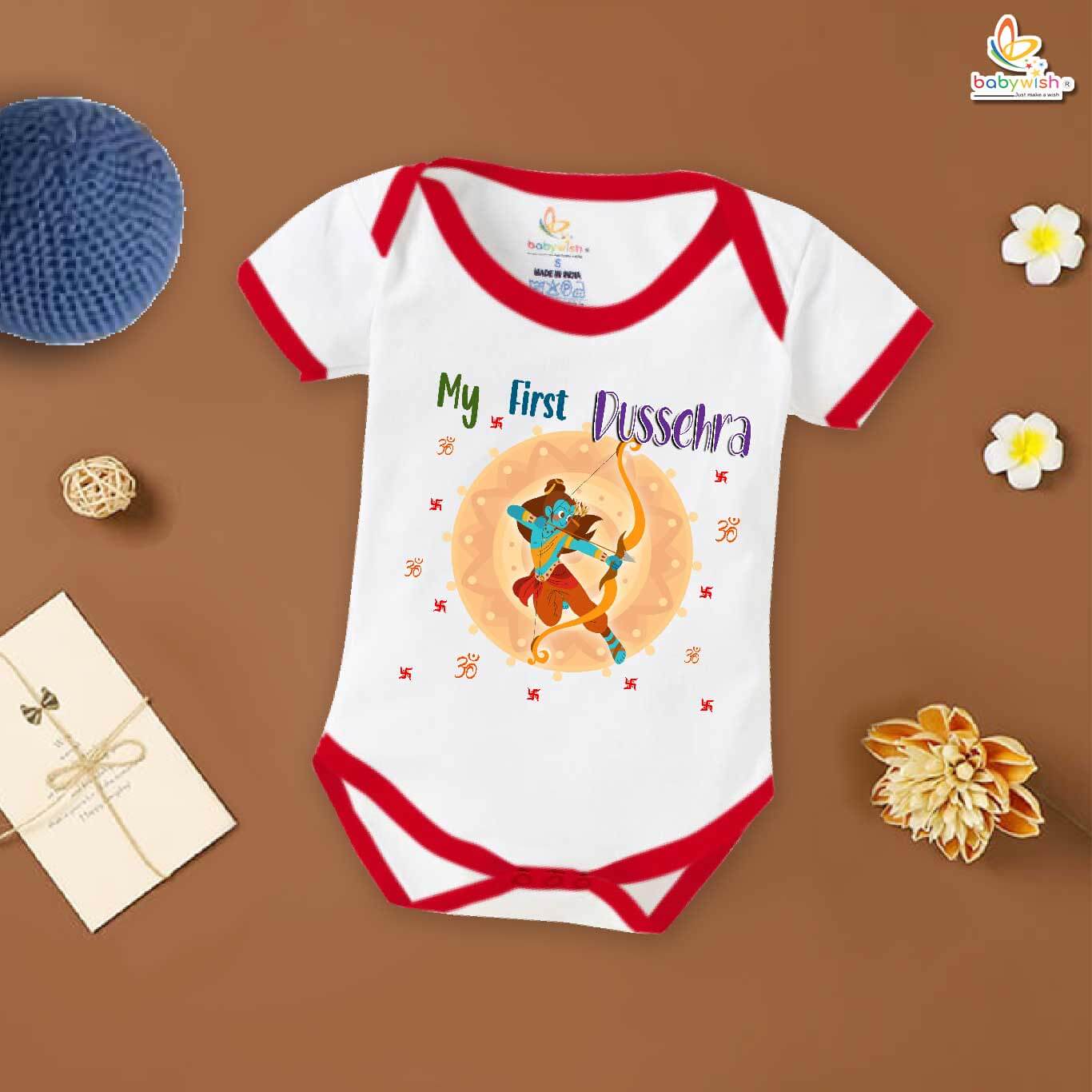 Babywish Baby Navratri Romper Bodysuit My First Dussehra My First Vijaydashmi